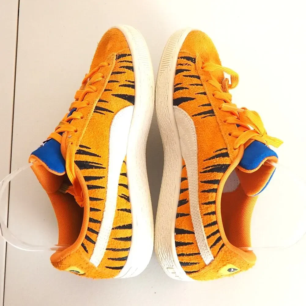 Puma X Tony The Tiger 388020-01 Youth Suede Orange Casual‎ Shoes Sneakers Size 5 - Picture 6 of 12